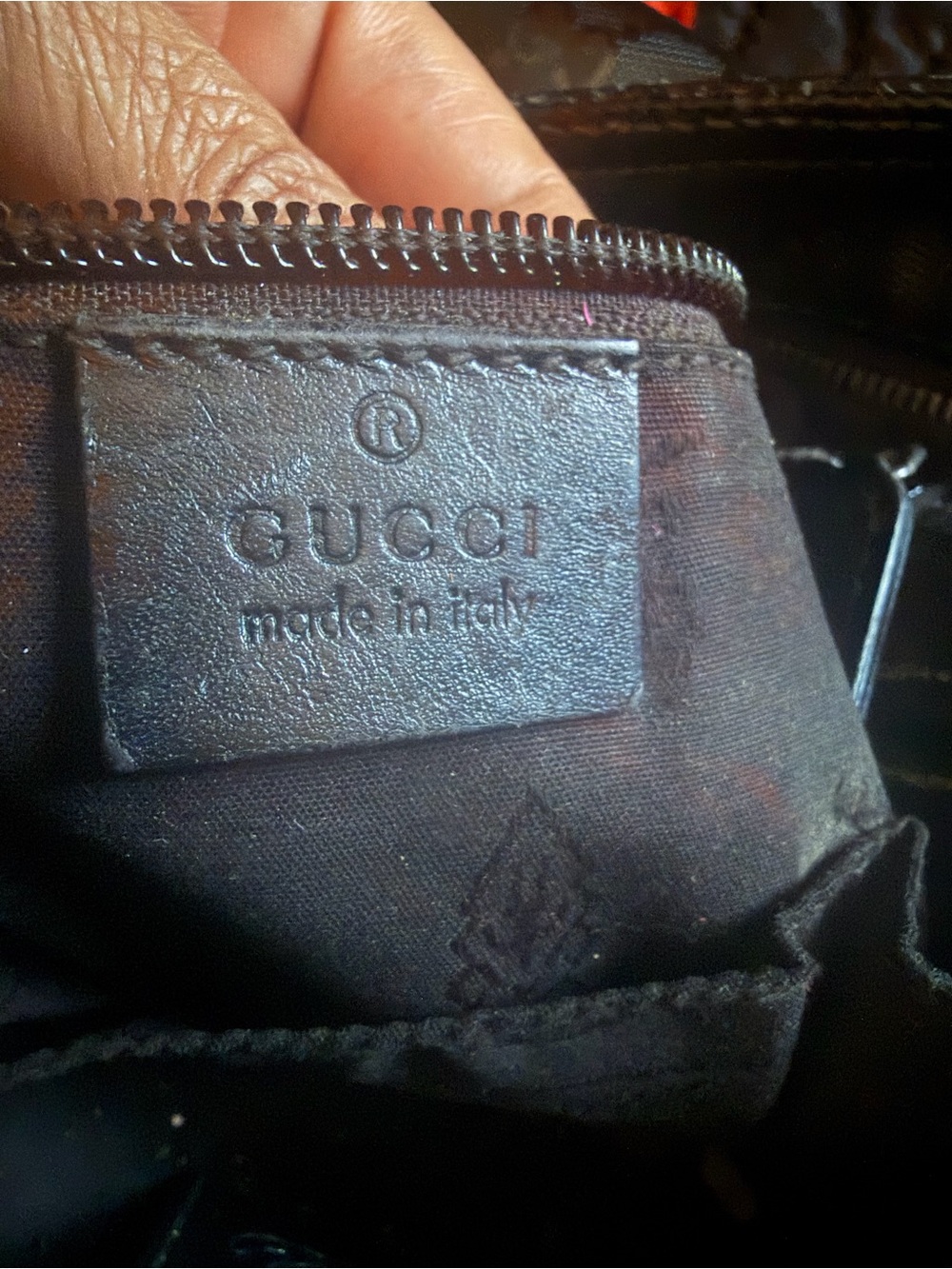 Gucci Black Messenger Bag with Green and Red Stripe - Picture 5 of 7